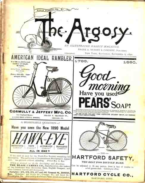 Item #10334 Tom Turner's Legacy as printed in The Argosy [Magazine]. Horatio ALGER