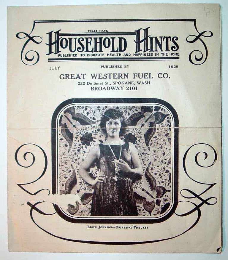 Item #12893 Household Hints [Magazine], Published to Promote Health and Happiness in the Home. Edith JOHNSON.