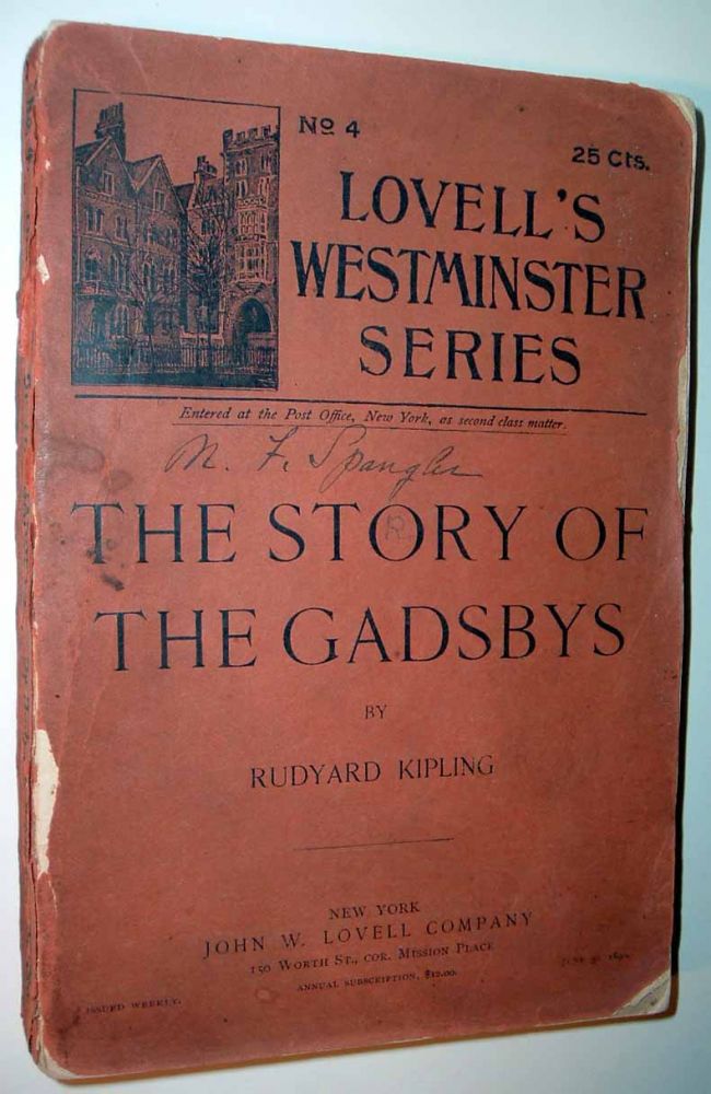 Item #12901 The Story of the Gadsbys. Rudyard KIPLING