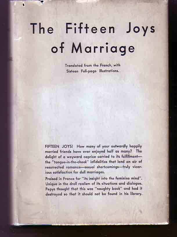 Item #13077 The Fifteen Joys of Marriage. Antoine De La SALE