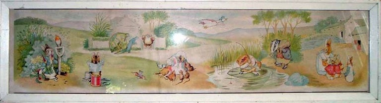Item #14041 Large Original Print: "Peter Rabbit and His Friends From Designs by Beatrix Potter"...