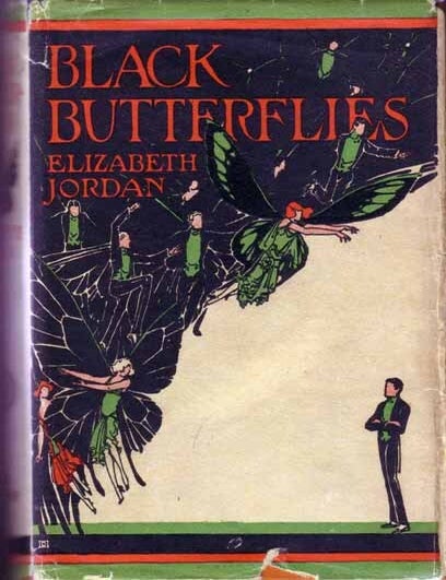 Item #14151 Black Butterflies. Elizabeth JORDAN