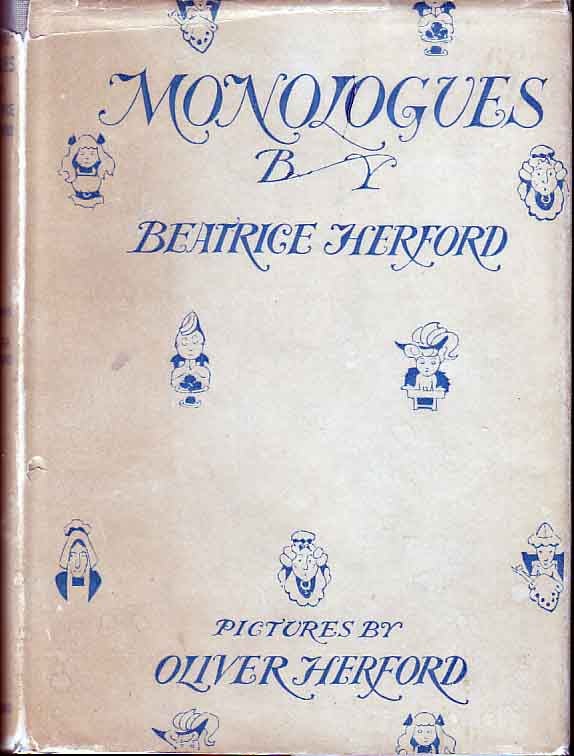 Item #14525 Monologues. Beatrice HERFORD