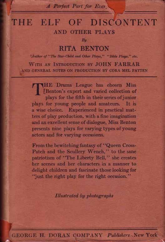 Item #14873 The Elf of Discontent and Other Plays. Rita BENTON