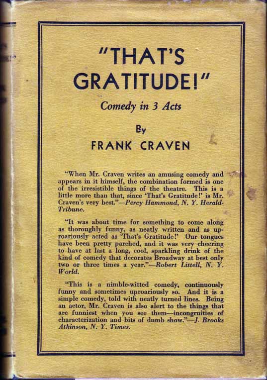 Item #14888 That's Gratitude!" Frank CRAVEN