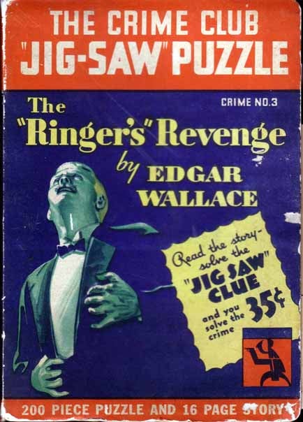 Item #14889 Original Box for: The Ringer's Revenge Jig-Saw Puzzle. (CRIME CLUB). Edgar WALLACE