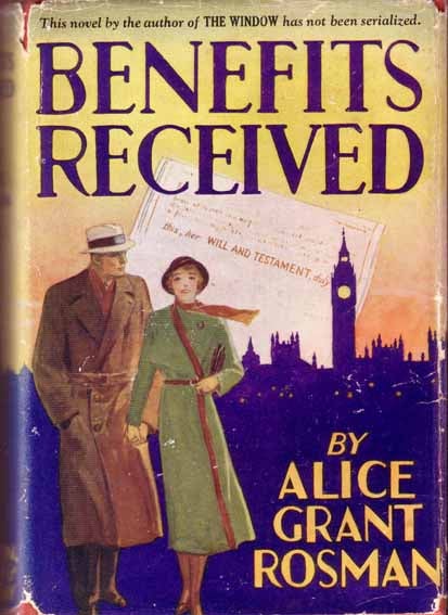 Item #15689 Benefits Received. Alice Grant ROSMAN