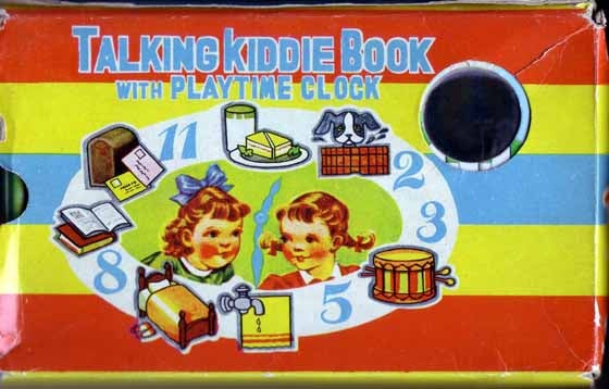 Item #15799 Talking Play Time Clock Book / Talking Kiddie Book with Playtime Clock. JAPANESE TOY BOOK, ANONYMOUS.