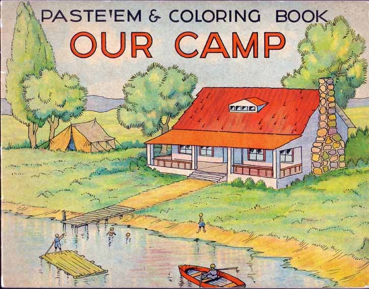 Item #15991 Paste'em and Coloring Book: Our Camp. TOY BOOK, ANONYMOUS