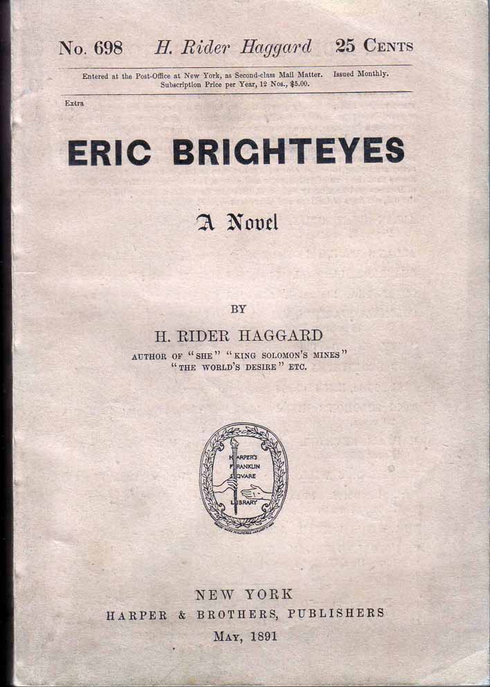 Item #16003 Eric Brighteyes. H. Rider HAGGARD