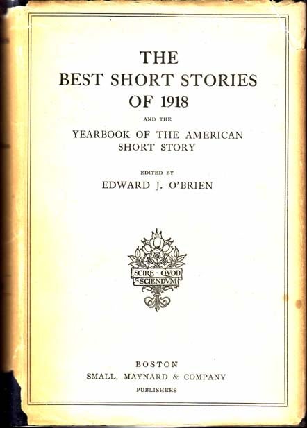 Item #16520 The Willow Walk, as printed in The Best Short Stories of 1918. Sinclair LEWIS.