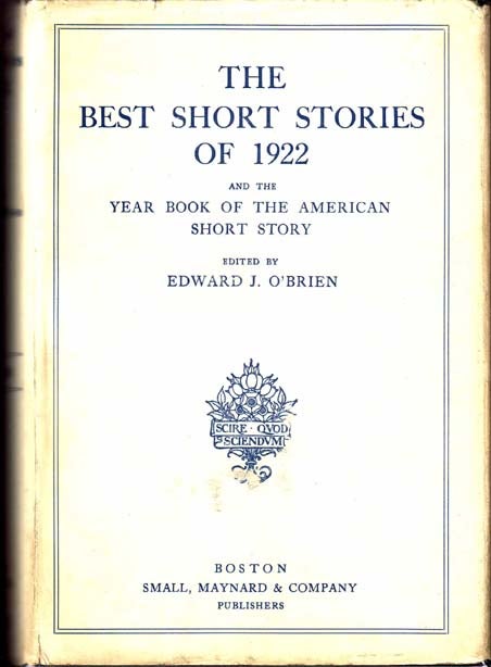 Item #16541 The Other Woman, as printed in The Best Short Stories of 1920. Sherwood ANDERSON