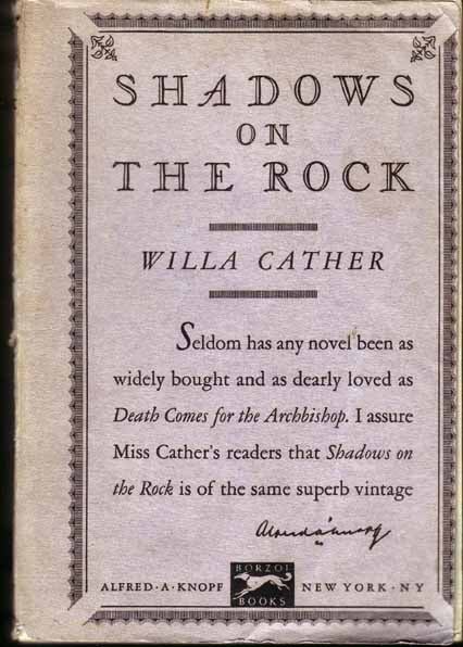 Item #16719 Shadows on the Rock [Advance Review Copy]. Willa CATHER