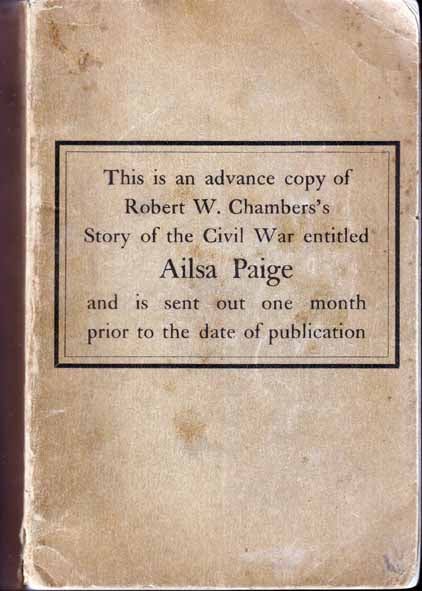 Item #16734 Ailsa Paige. Robert W. CHAMBERS
