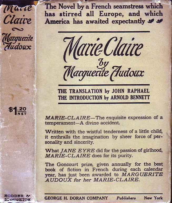 Item #17853 Marie-Claire. Marguerite AUDOUX.