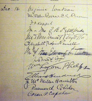 Autographs found in the Guest Book for The North American Review