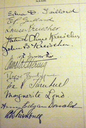 Autographs found in the Guest Book for The North American Review