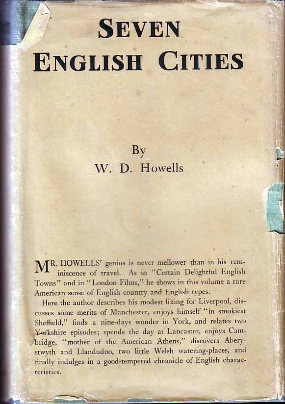 Item #18141 Seven English Cities. W. D. HOWELLS