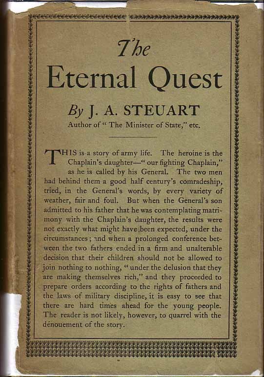 Item #18167 The Eternal Quest. John A. STEUART