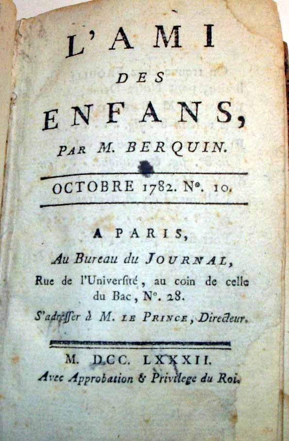 Item #18445 L'Ami des Enfans. M. BERQUIN.