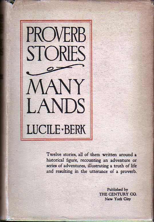 Item #18725 Proverb Stories of Many Lands. Lucile BERK