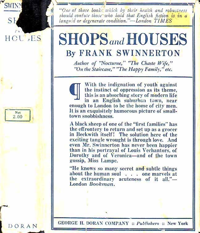 Item #18934 Shops and Houses. Frank SWINNERTON