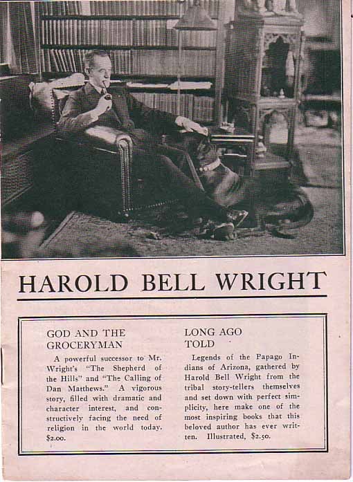 Item #19147 Harold Bell Wright: The Inspired Novelist. Blanche Colton WILLIAMS.