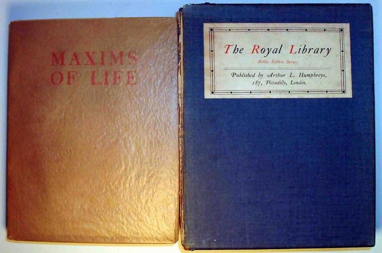Item #19176 Maxims of Life. Comtesse DIANE.