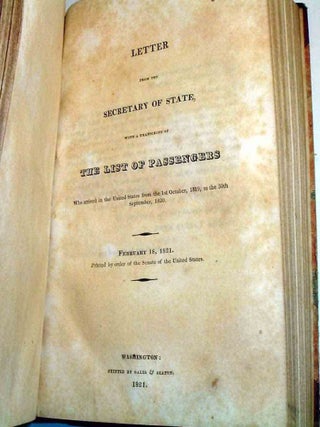 Bound Volume of State Papers including Message from the President of the United States, Transmitting, (Pursuant to a resolution of the Senate, of the 18th January, 1819,) A Report from the Secretary of State, Together with the Returns of Causes Depen