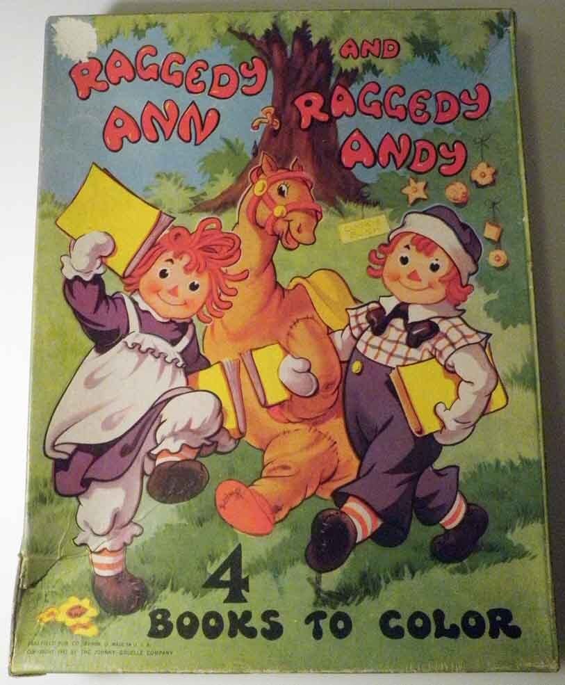 Raggedy Ann and Raggedy Andy: 4 Books to Color | Johnny GRUELLE
