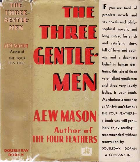 Item #20499 The Three Gentlemen. A. E. W. MASON.