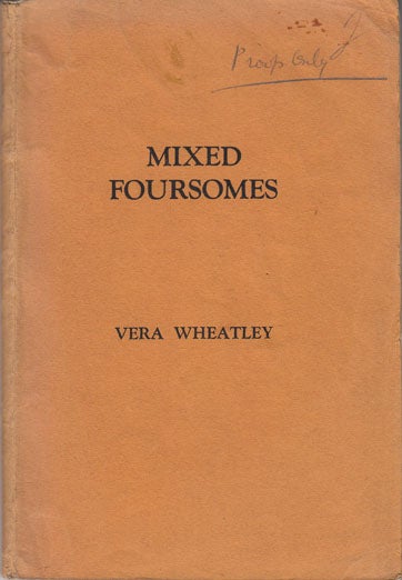 Item #20577 Mixed Foursomes, A Saga of Golf [GOLF POETRY]. Vera WHEATLEY.