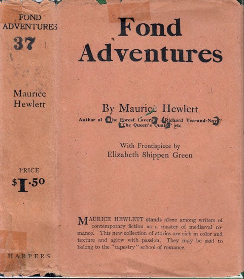 Item #20615 Fond Adventures, Tales of the youth of the World. Maurice HEWLETT