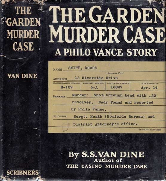 Item #21161 The Garden Murder Case. S. S. VAN DINE.