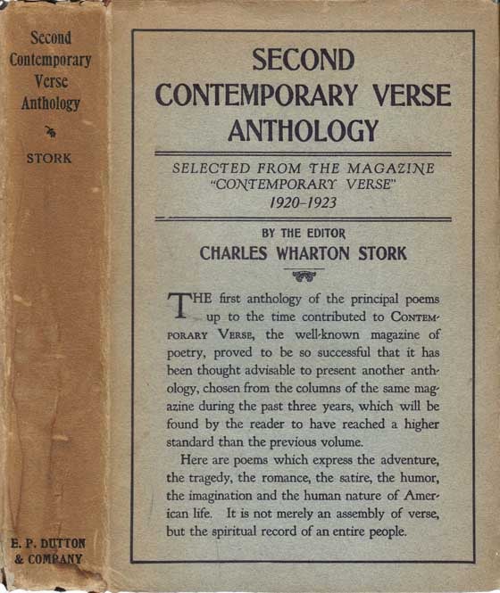 Item #21807 Second Contemporary Verse Anthology, Selected from the Magazine "Contemporary Verse"...