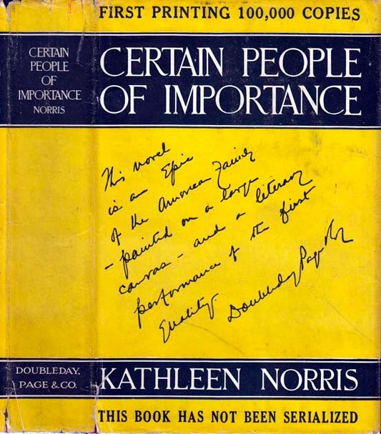 Item #22087 Certain People of Importance. Kathleen NORRIS