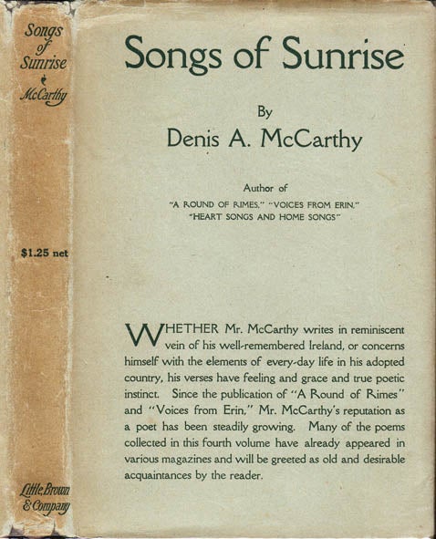 Item #22780 Songs of Sunrise. Denis A. McCARTHY