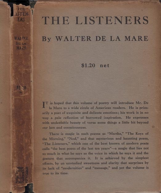Item #23703 The Listeners and Other Poems. Walter DE LA MARE.