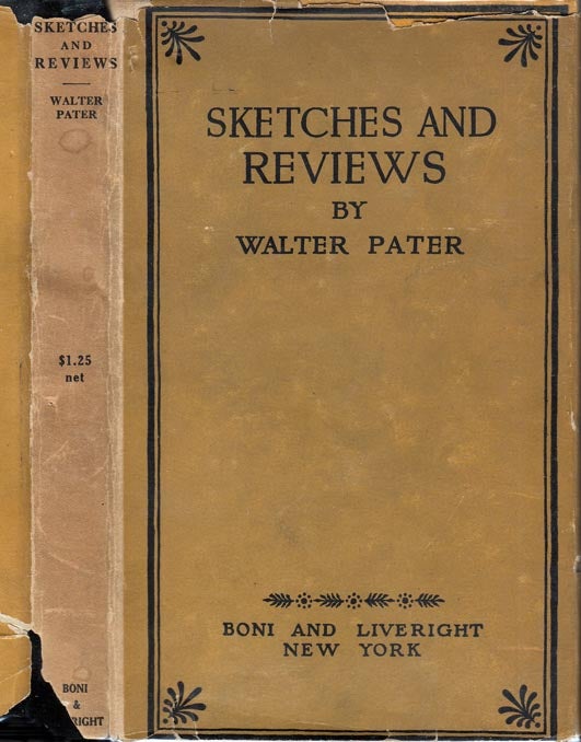 Item #24082 Sketches and Reviews. Walter PATER