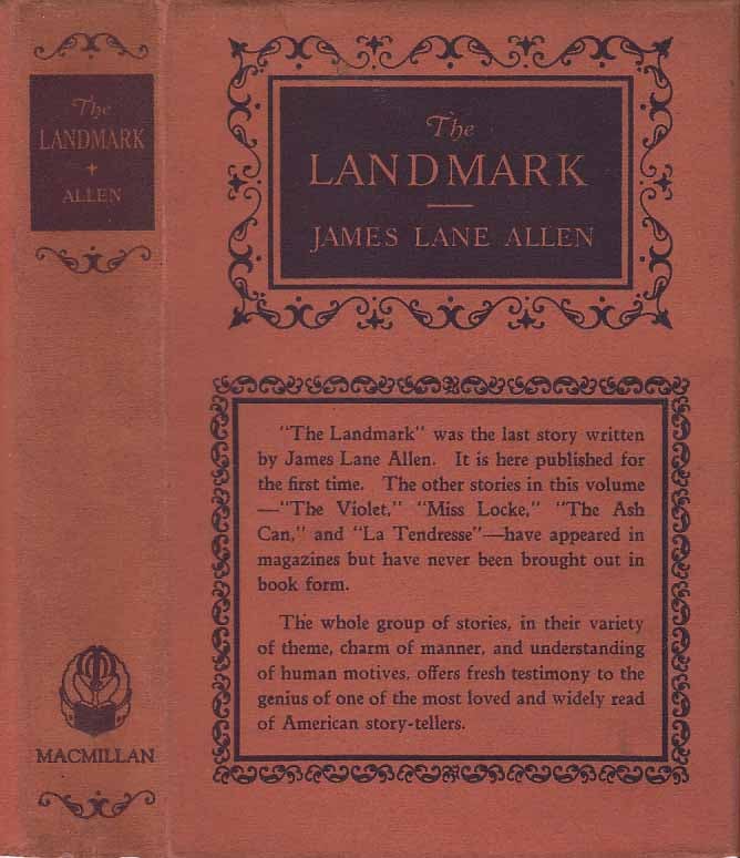 Item #24499 The Landmark. James Lane ALLEN.