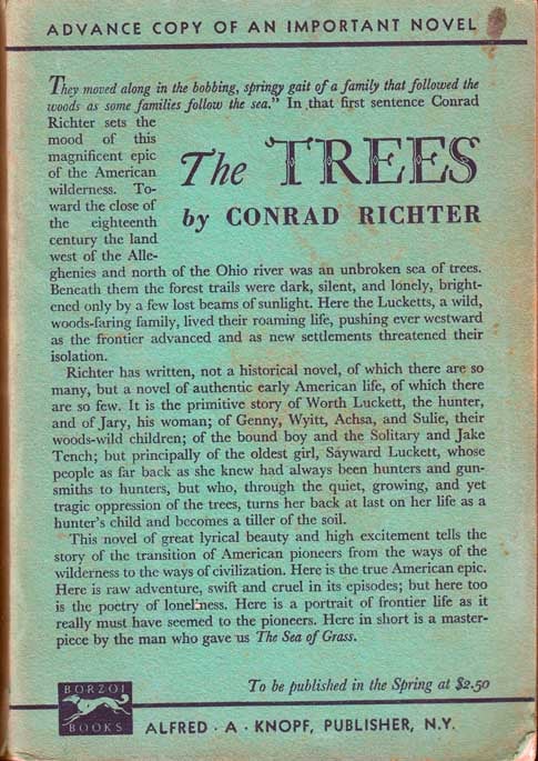 Item #24676 The Trees. Conrad RICHTER.
