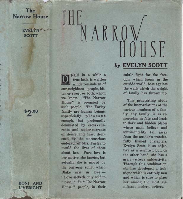Item #24776 The Narrow House. Evelyn SCOTT