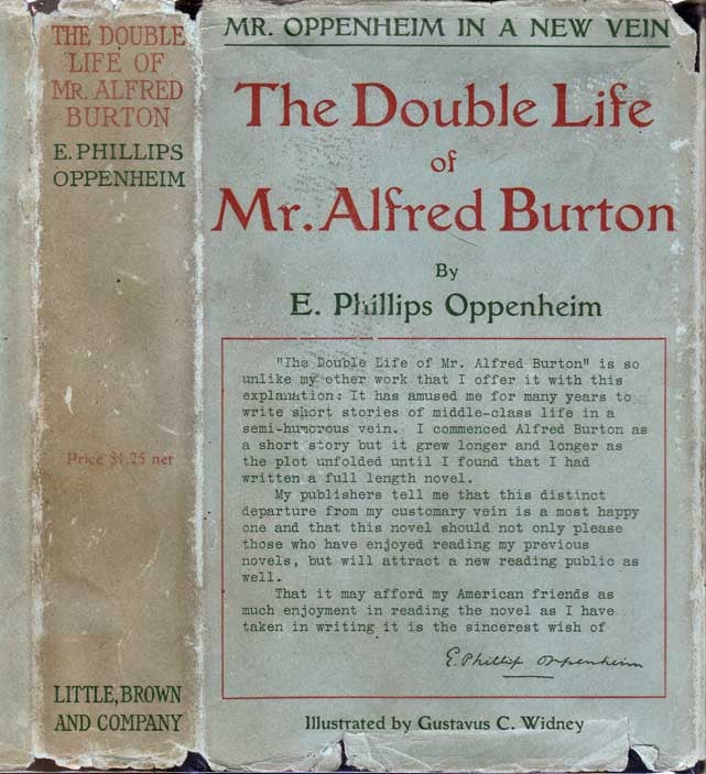 Item #24803 The Double Life of Mr. Alfred Burton. E. Phillips OPPENHEIM.