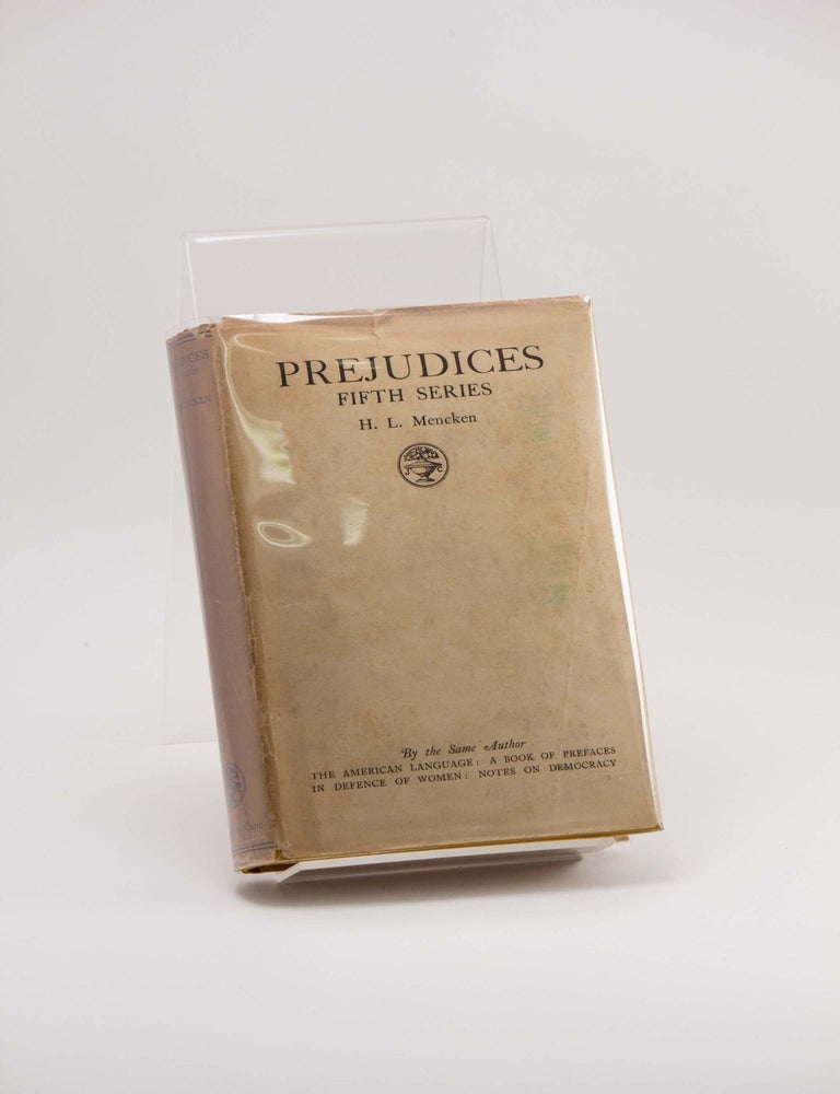 Item #250075 Prejudices: Fifth Series. H. L MENCKEN