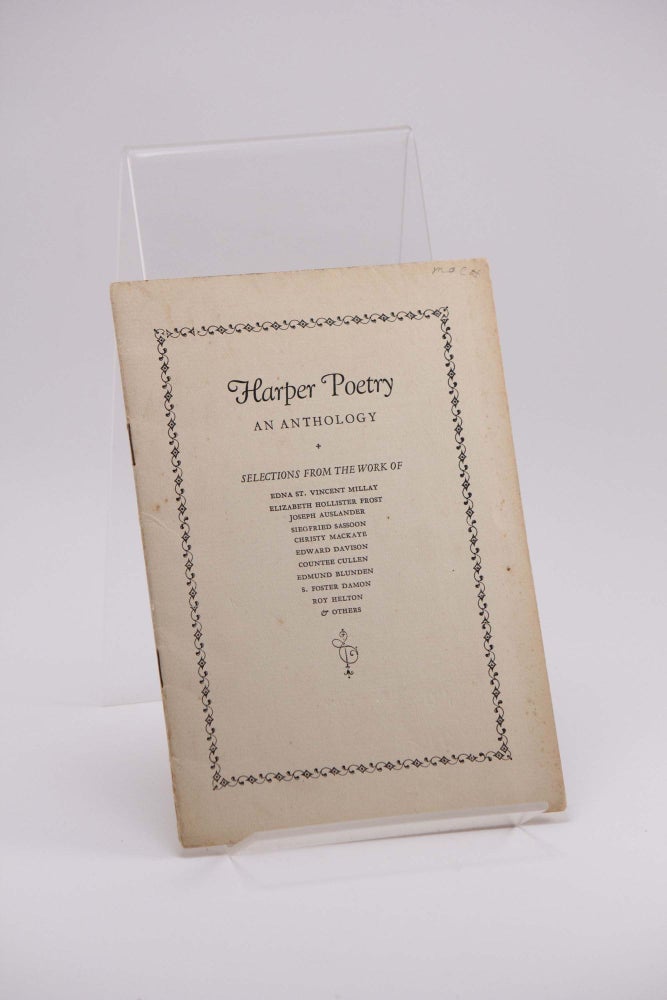 Item #250139 Harper Poetry: An Anthology. Edna St. Vincent MILLAY, Siegfried Sassoon Joseph...