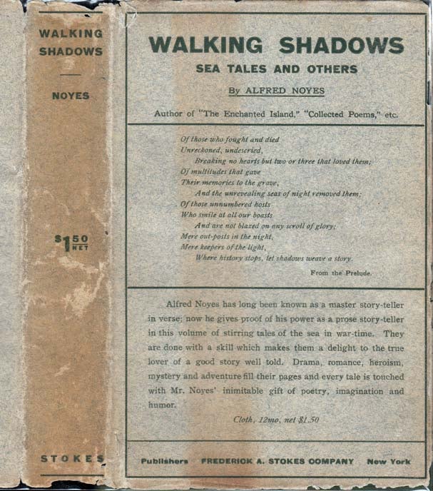 Item #25154 Walking Shadows, Sea Tales and Others. Alfred NOYES