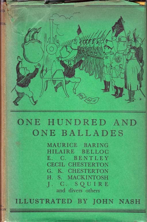 Item #25428 One Hundred and One Ballades. G. K. CHESTERTON, Hilaire BELLOC.