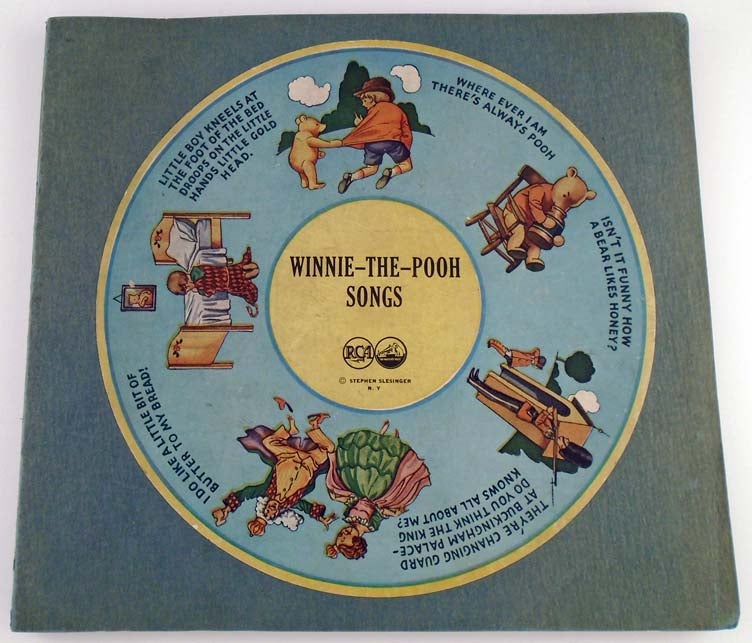 Item #25831 Winnie the Pooh Songs [First color illustration of Pooh]. A. A. MILNE, Stephen SLESINGER.
