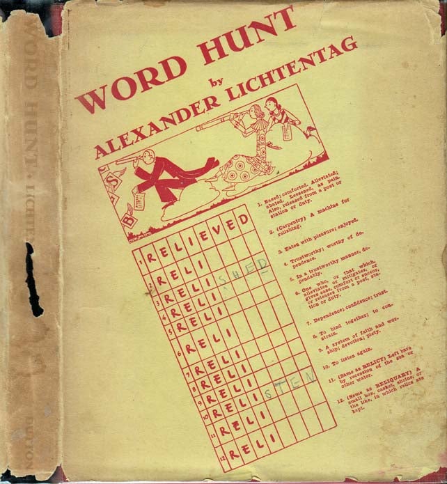 Item #26107 Word Hunt, An Interesting Game For Young and Old. Alexander LICHTENTAG
