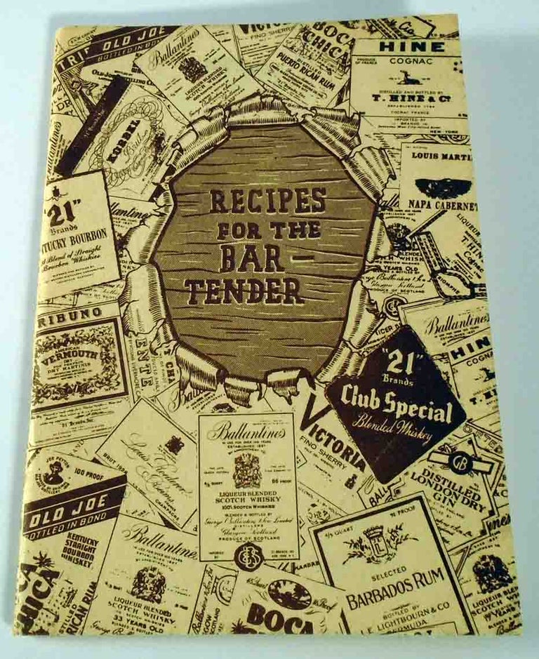 Item #26918 Recipes for the Bar-Tender. ANONYMOUS